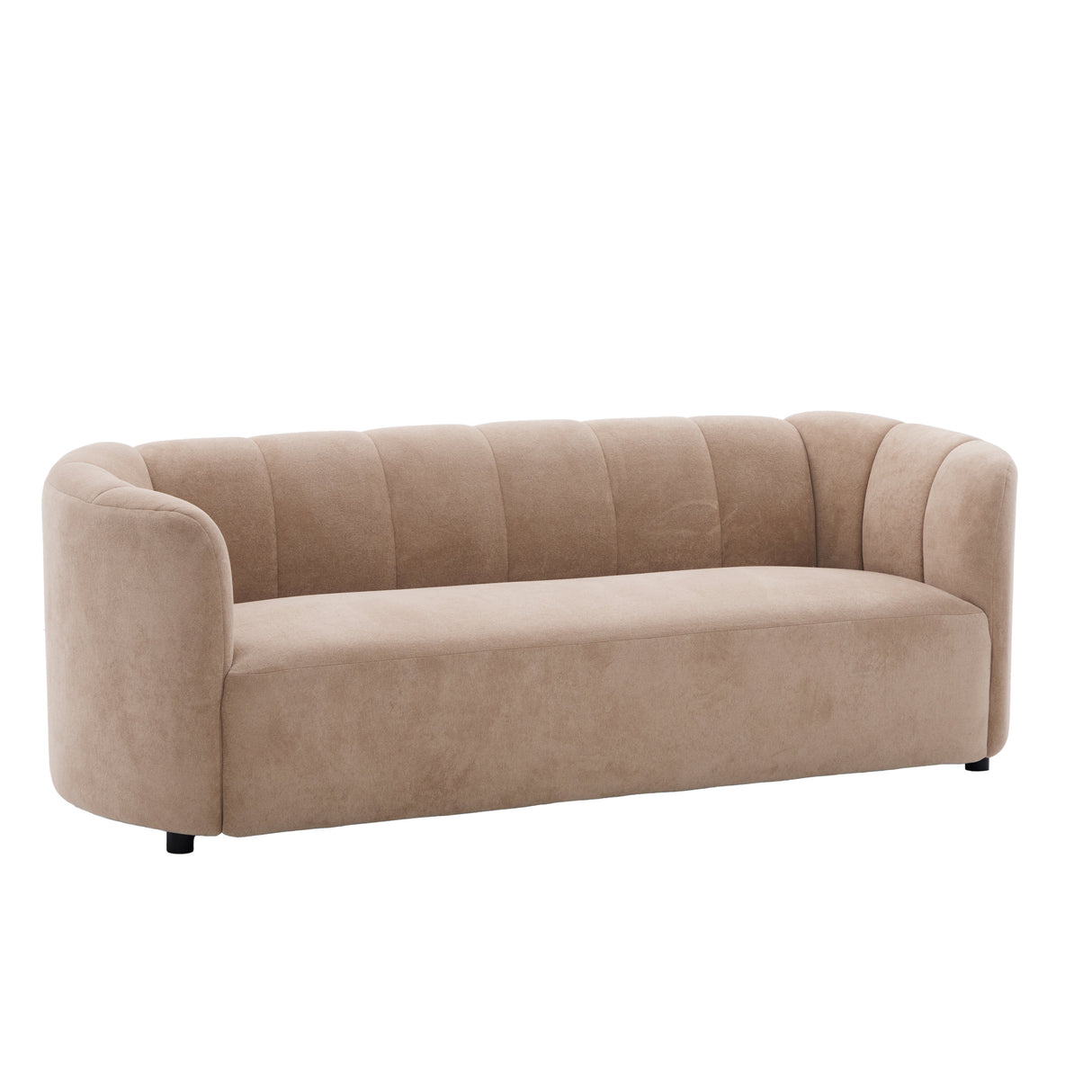 Mirelle 80 in. Modern Curved Velvet Sofa Couch