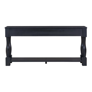 TREXM 63" Long Console Table with Drawers and Shelf