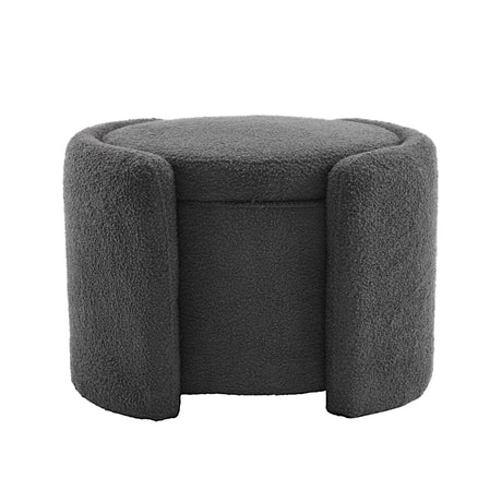 Cozy-Boucle-Storage-Ottoman:-Stylish-Comfort-with-Hidden-Storage,-Grey,-Lamb-Fleece,-25x20.75x18-inches-Ottomans