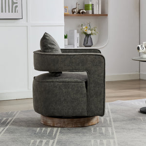 29.1"W Swivel Accent Open Back Barrel Chair