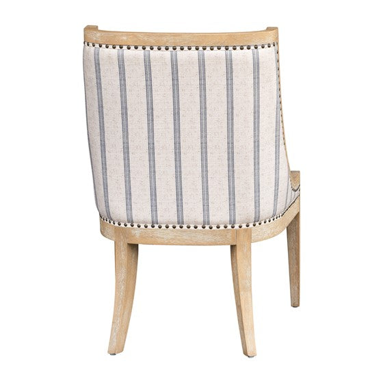 Upholstered Dining Chair with Nailhead Trim and Recessed Arms