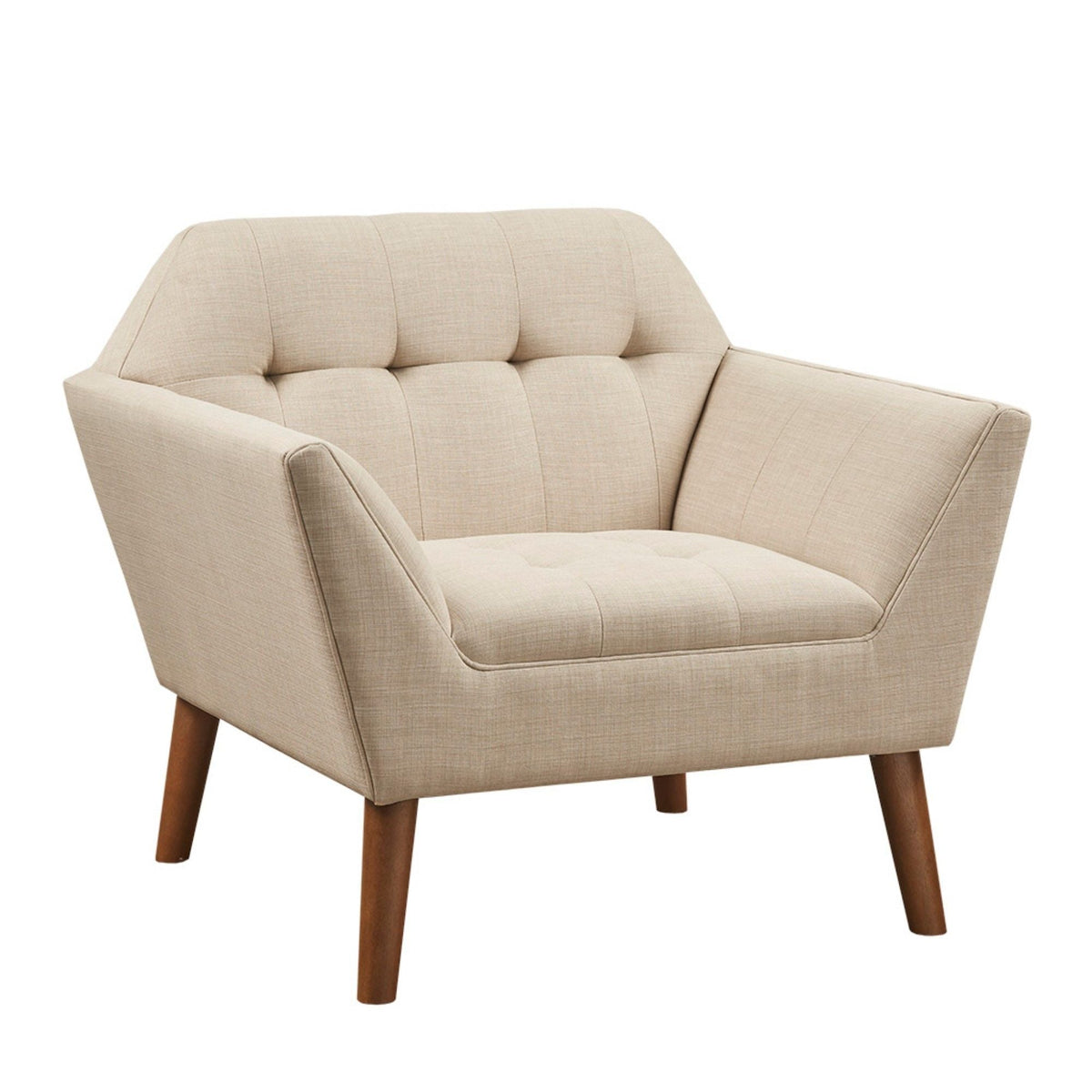 Modern Lounge Chair With Button Tufting