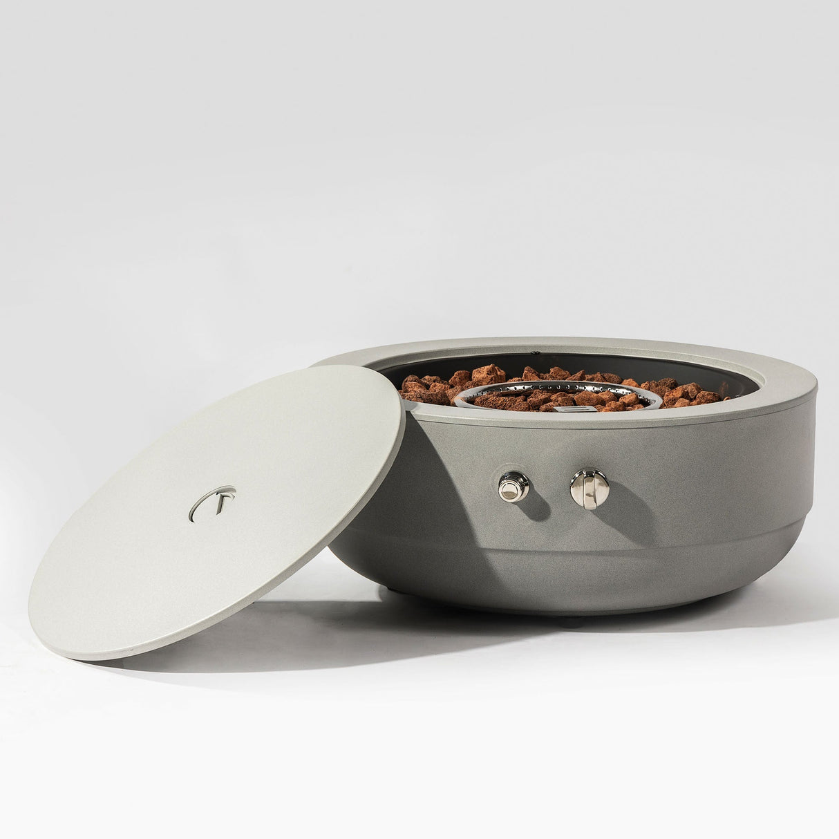 24' Propane Gas Fire Pit Bowl 50000 BTU - Steel Grey Outdoor Fire Pit