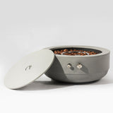 24' Propane Gas Fire Pit Bowl 50000 BTU - Steel Grey Outdoor Fire Pit