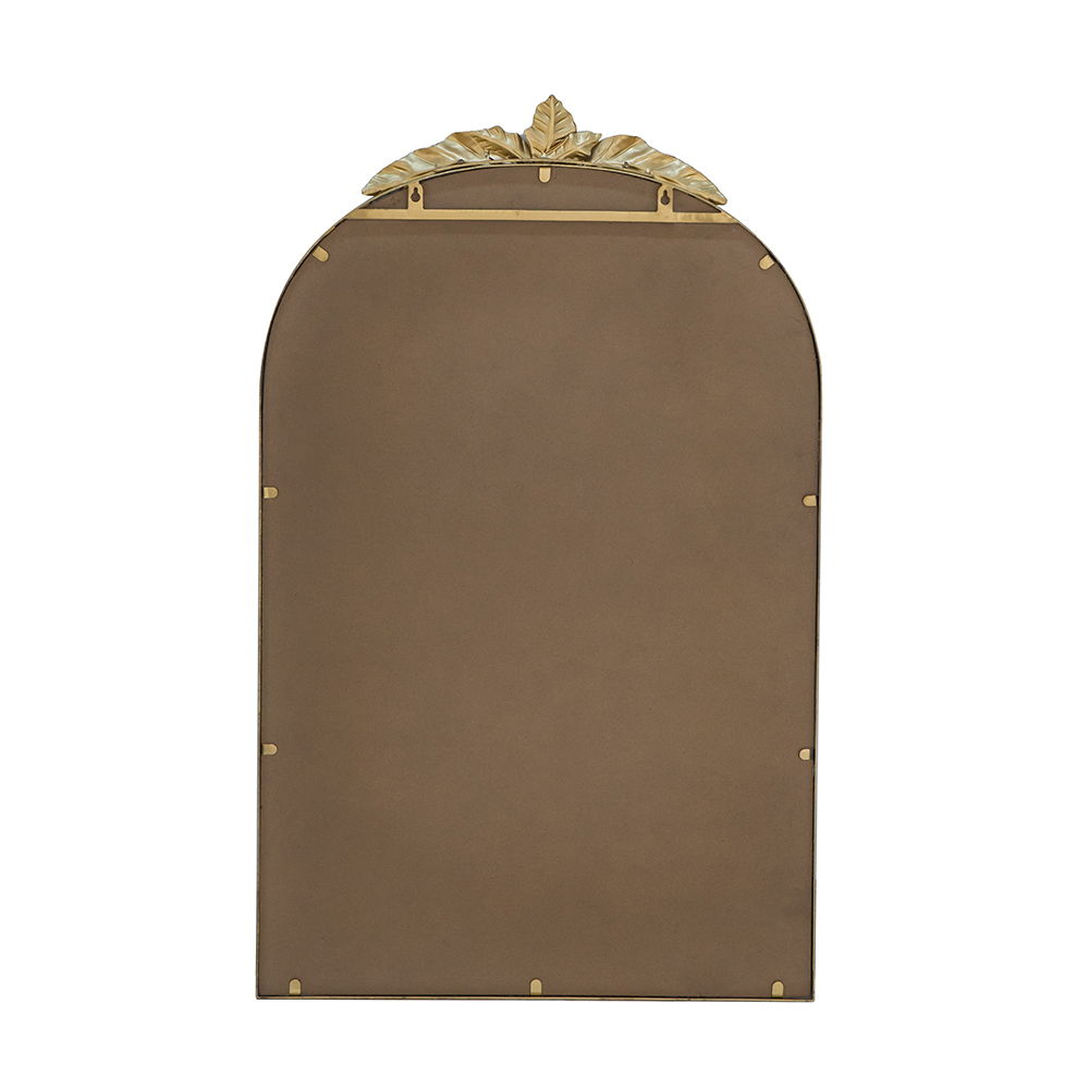 Arched Wall Mirror With Metal Frame, Wall Mirror For Living Room