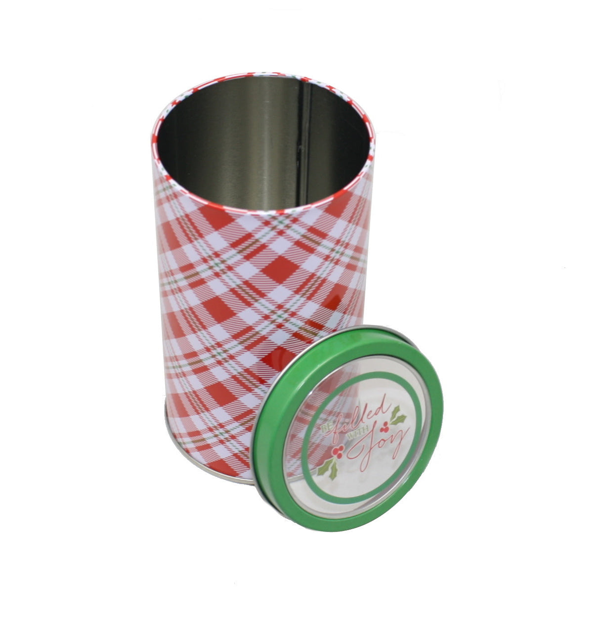 Cookie Tin with Window Lid - Filled With Joy