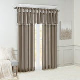 Twist Tab Lined Window Curtain Panel Pewter 50x108"