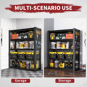 78"H 5-Tier Adjustable Heavy-Duty Storage Shelving Unit