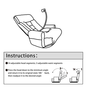Adjustable Swivel Lounge Chair With 360 Degree Rotating Seat And Headrest Support