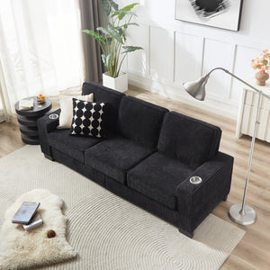 Modern Corduroy 3-Seater Sofa