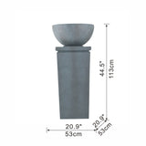 Zen Bowl Water Fountain Outdoor Bird Feeder and Garden Feature