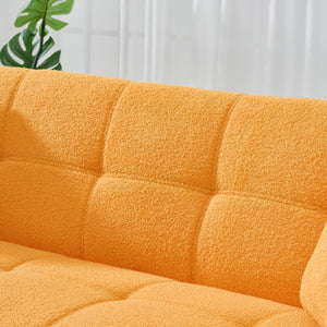 70-Inch Teddy Fleece Sofabed with Adjustable Arms and Backrest