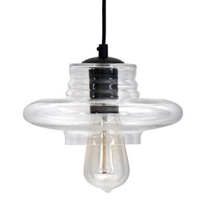 Torus - Saucer Industrial Pendant - Clear