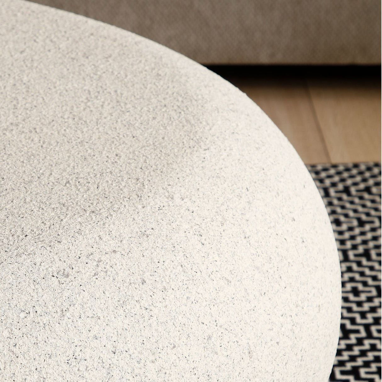 43.31'' Fiberglass Elliptical Coffee Table for Living Room