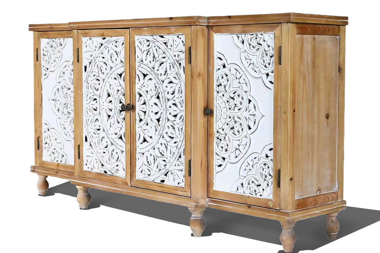 Hollow-Carved Accent Cabinenet