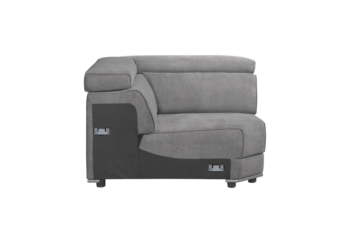 Alwin - Modular Wedge - Dark Gray Fabric