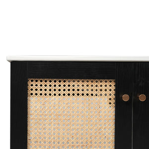 Bathroom Vanity With Soft Closing Mechanism - Black