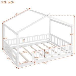 Bed House Bed Frame With Fence