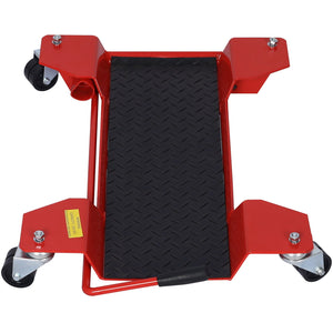 Metal Motorcycle Center Stand Move Dolly For Easy Bike Moving - Red