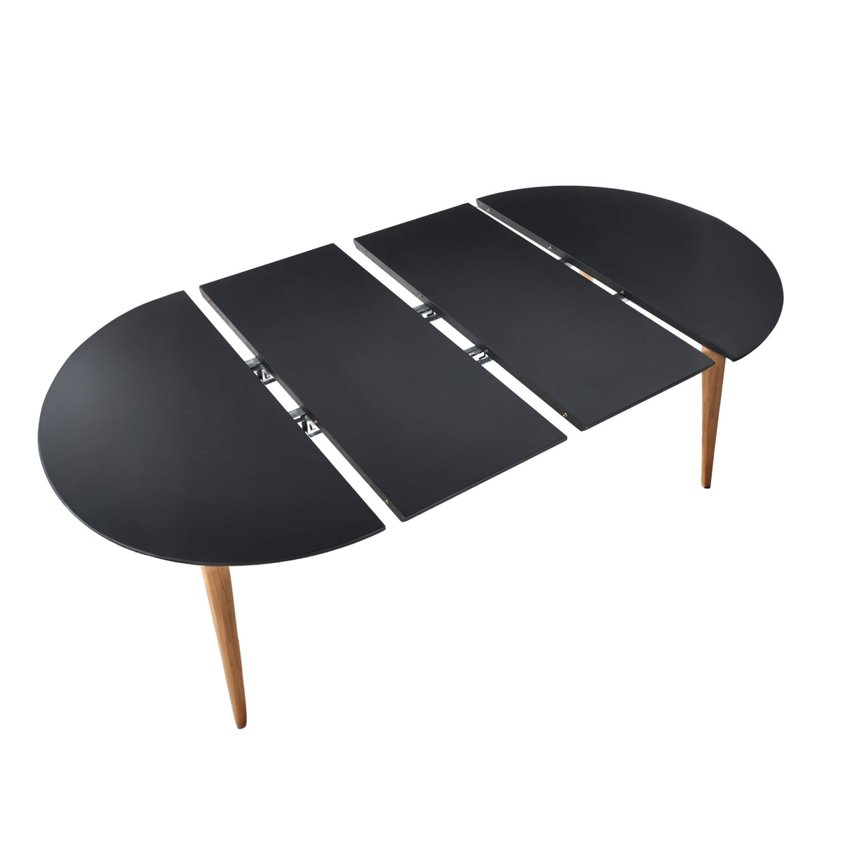 Extensible Dining and Office Table with Wood Legs