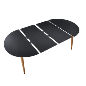 Extensible Dining and Office Table with Wood Legs