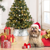Christmas Tree Collar, Steel Tree Ring Skirt,  26" x 26" x 9", Bright Silver