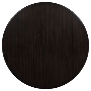 Catley 5-piece Round Drop Leaf Dining Table Set Dark Coffee