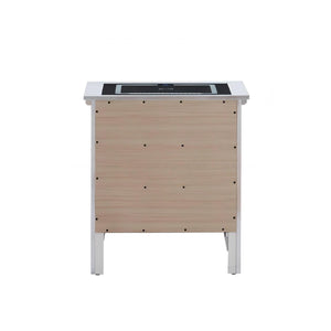 Hammond - Smart 3 Drawer Nightstand With USB Charging And Integrated Speakers - White