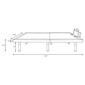 Kelven - Adjustable Bed Base With Wireless Remote And Dual Massage Motors
