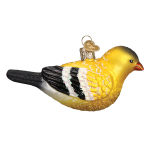 American Goldfinch Glass Ornament