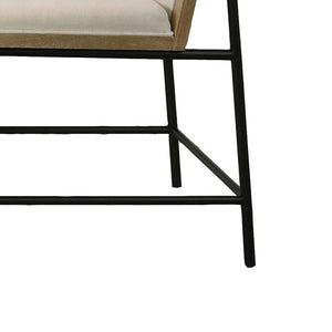 Bowen - Round Dining Table With Cream Color Upholstered Chairs (Set of 5) - Oak Finish