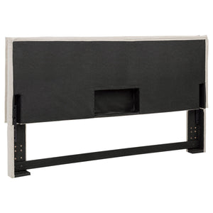 Izzy Upholstered King Panel Headboard Sand