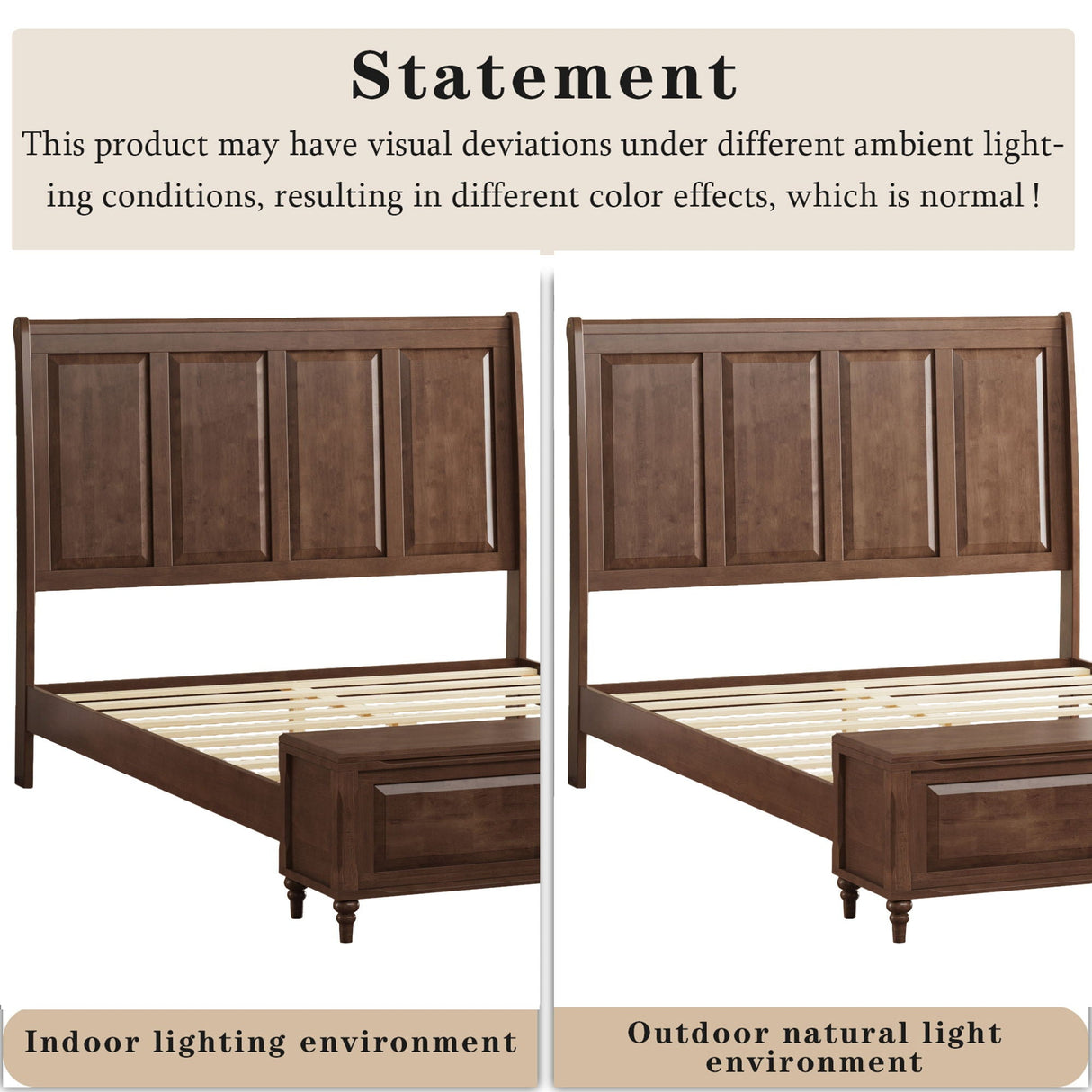 Sleigh Bed Frame With Tall Headboard And Storage Bench