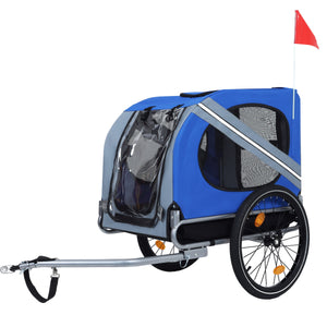 Large Folding Bike Trailer for Dogs – 66LB Capacity All-Terrain Pet Carrier