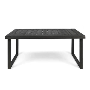 Outdoor Acacia Wood Dining Table, Sandblast Finish