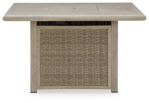 Cliff Trails - Square Fire Pit Table - Beige
