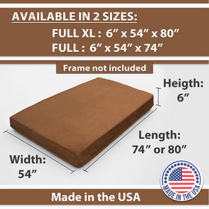 Memory Foam Infused Futon Mattress Full XL