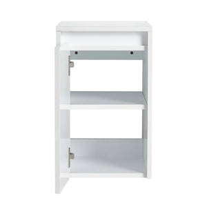 12" Bathroom Side Cabinet, Soft Close Doors, Float Mounting Design, Glossy