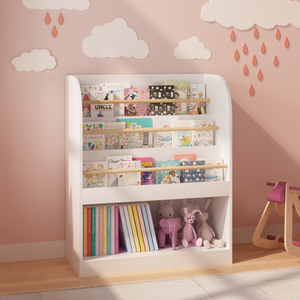 Kids Bookshelf with Open Storage