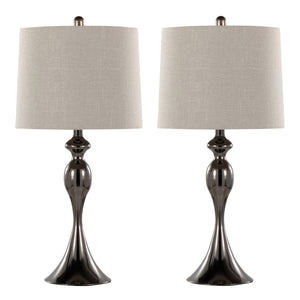 Ashland 27" Contemporary Metal Table Lamp Set of 2