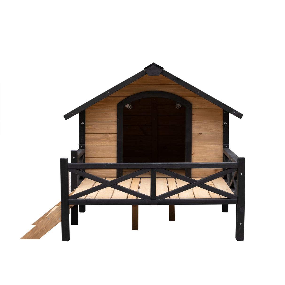 Outdoor Large Wooden Cabin House Style Dog Kennel with Porch