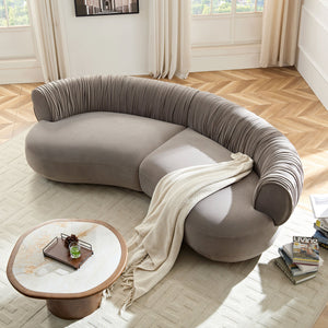 Modern Curved Sofa with Elegant Crescent Design