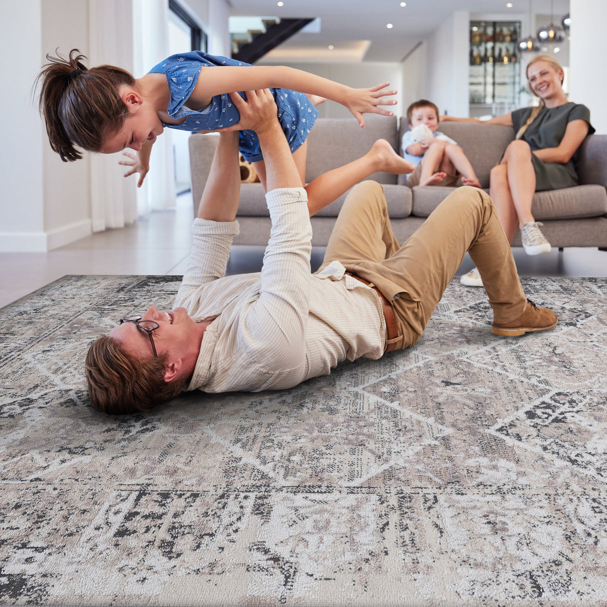 NAAR PAYAS Traditional Non-Shedding and Stain Resistant Area Rug