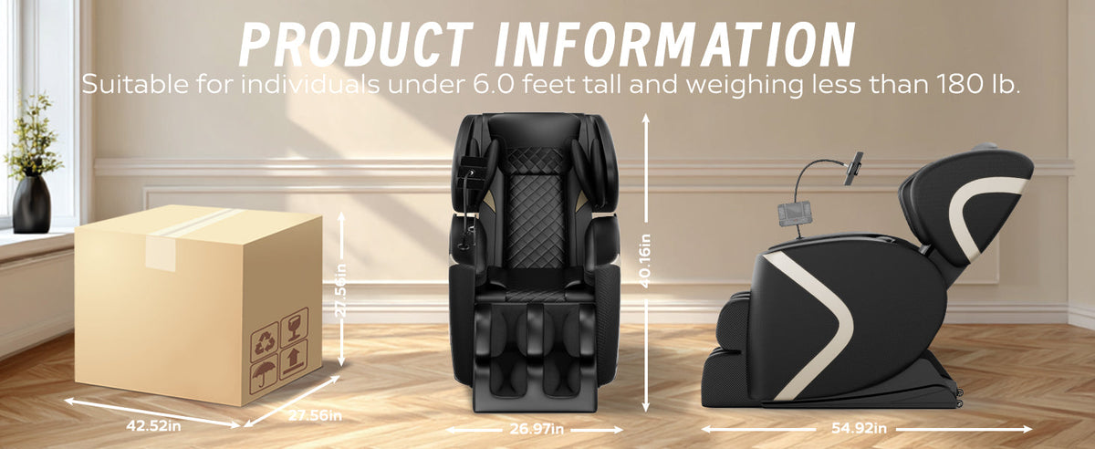 Massage Chair Recliner with Zero Gravity and Full Body Air Pressure