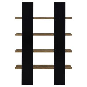 Mystrene - 4 Shelf Bookcase With Open Shelving Design - Black