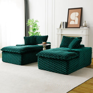 Double Chaise Lounge With Full Compressed Sponge