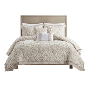 Cotton Comforter Mini Set Taupe King