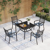 4pcs outdoor patio seat cushion replacement seat cushion with ties, 15' x 15' patio chair pads for  gardens, patios, and dining rooms