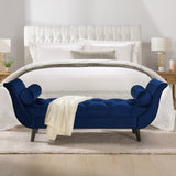 Alma-Tufted-Flared-Arm-Entryway-Bench,-Navy-Blue-Velvet-Benches