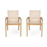 Belfast - Dining Chair With Acacia Wood Frame And Seating (Set of 2)